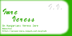 imre veress business card